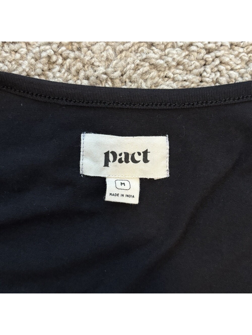 Pact Revive Flutter Sleeve Dress Black Women’s Size M Lightweight Comfy EUC - Picture 4 of 7
